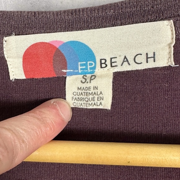 Free People Beach Bi-Coastal Cardigan Sweater Purple Womens Size Small Bohemian - Picture 3 of 14